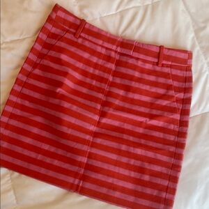 JCrew Mini Skirt Striped Red and Pink Women's Skirt